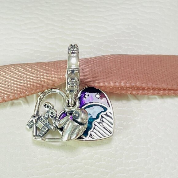 Pandora Disney Pixar Wall-E & Eve Glow-in-the-dark Dangle Charm